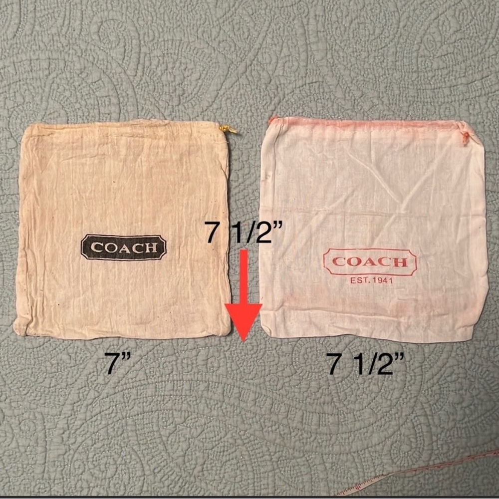 Coach wallet, linen dust covers, storage bags